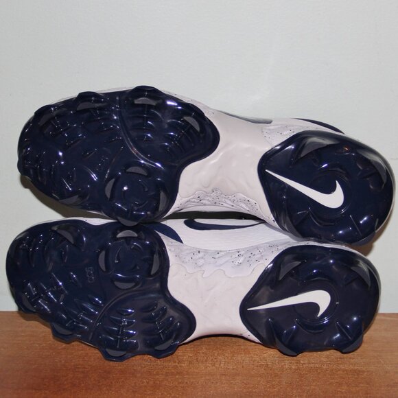 Nike Alpha Huarache Elite 4 Low MCS Baseball Cleats Mens 11 White Navy - Picture 6 of 6